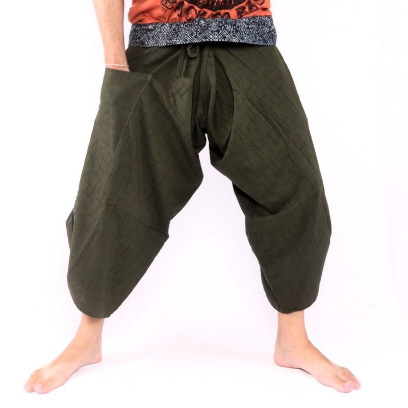 3/5 Pantalon de pêche thaïlandais Samurai - coton