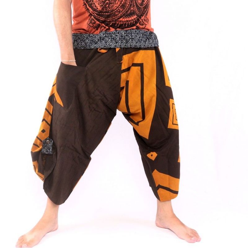 3/5 Pantalon de pêche thaïlandais Samurai - coton