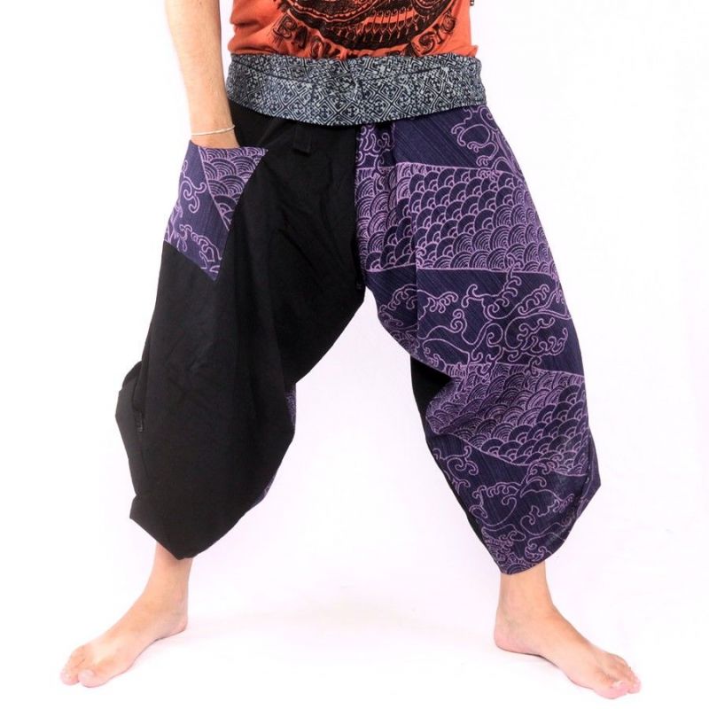 3/5 Pantalon de pêche thaïlandais Samurai - coton