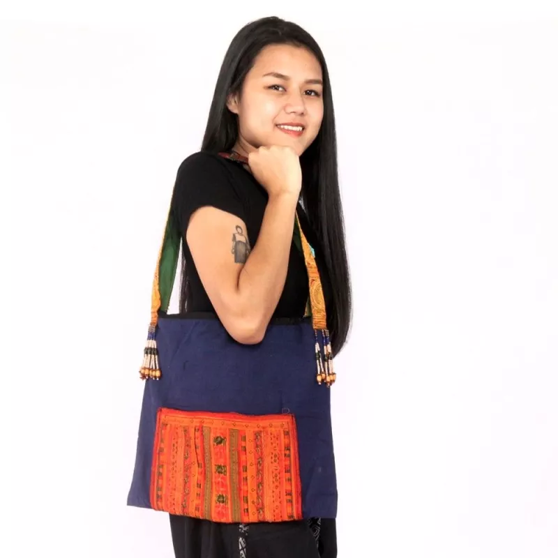 Shoulder bag embroidered from Chiang Mai