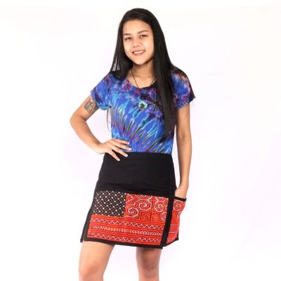 Kurzer Rock Hmong von Hand bestickt