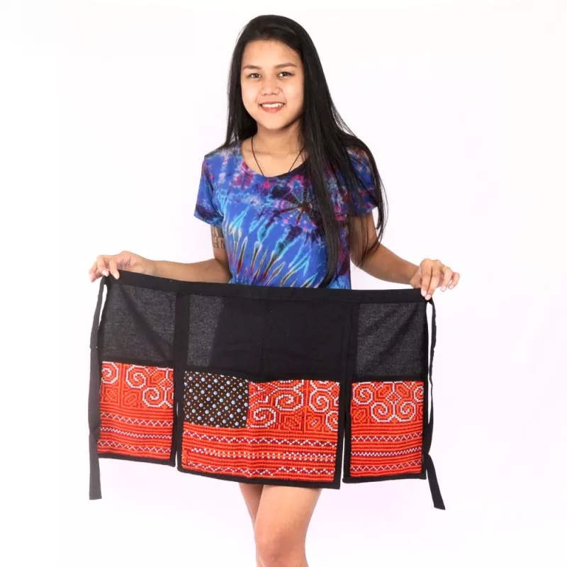 Kurzer Rock Hmong von Hand bestickt