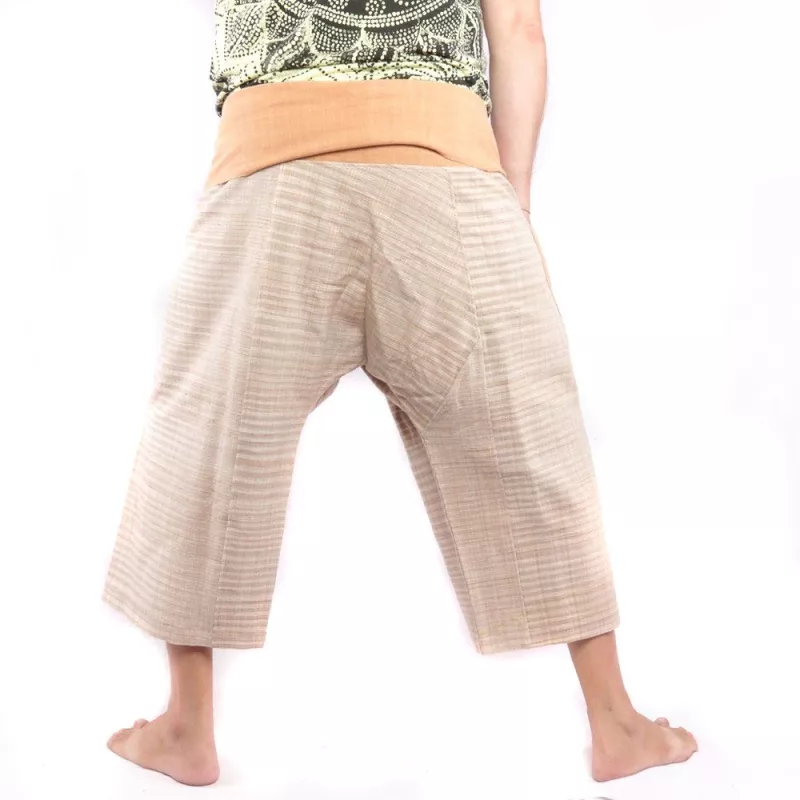 Pantalon de pêcheur thaïlandais tissé à la main - couleurs naturelles