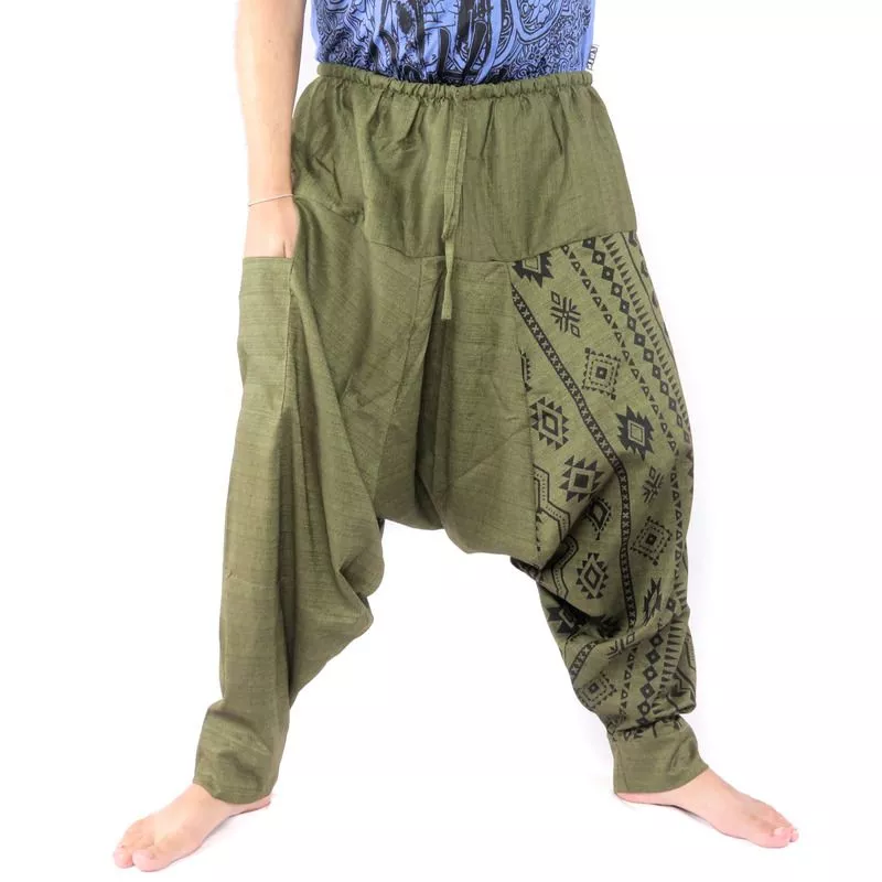Harem pants Aztec pattern