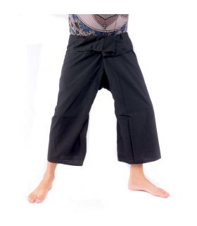 Pantalones de pescador tailandés - viscosa negra