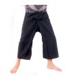 Pantalones de pescador tailandés - viscosa negra
