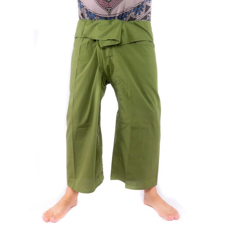 Jing Shop - Thai fishing pants - dark olive green️