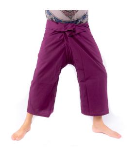 Pantalones de pescador tailandés viscosa - magenta