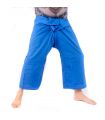 Pantalones de pescador tailandés - viscosa azul
