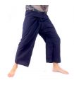 Pantalones de pescador tailandés - viscosa azul oscuro