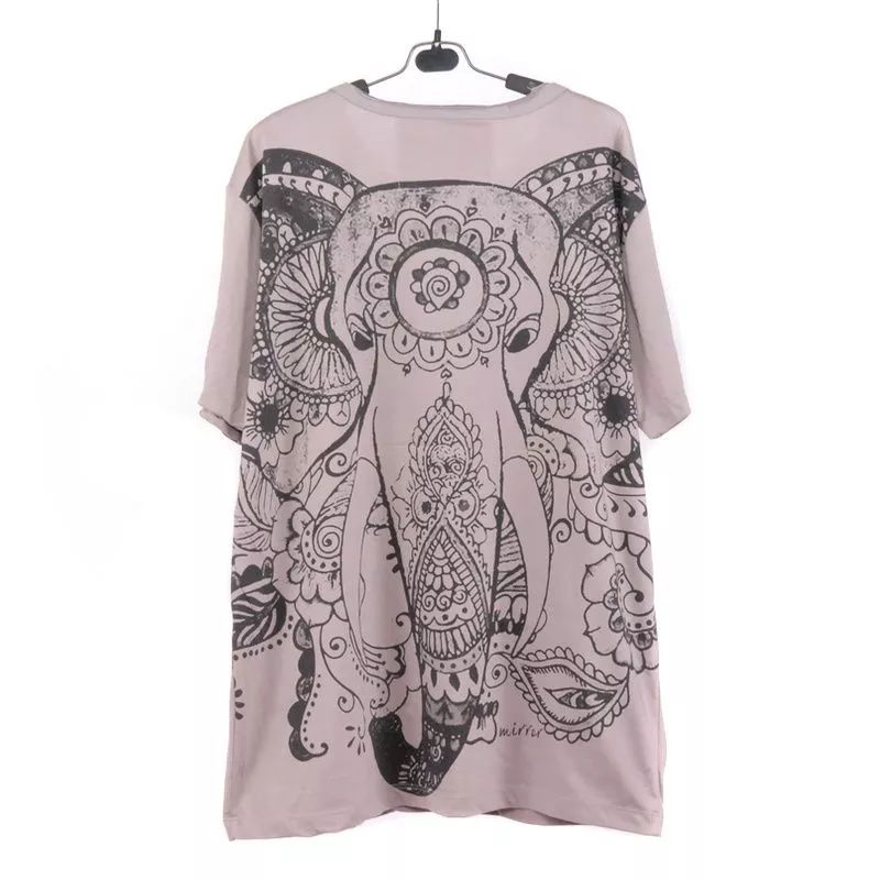 "Mirror" Hippie Ganesha Elephant T-Shirt Size L