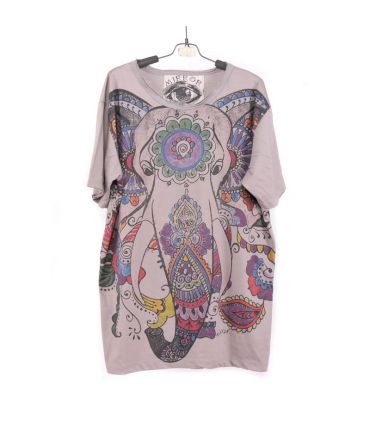 "Mirror" Hippie Ganesha Elefant T-Shirt Größe L
