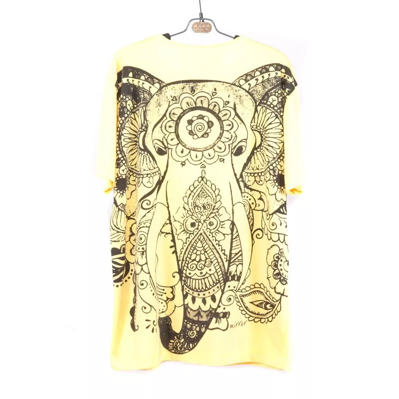 "Mirror" Hippie Ganesha Elephant T-Shirt Size L