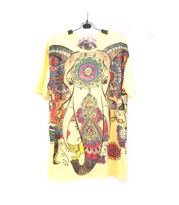 T-shirt "Mirror" Hippie Ganesha Elephant Taille L