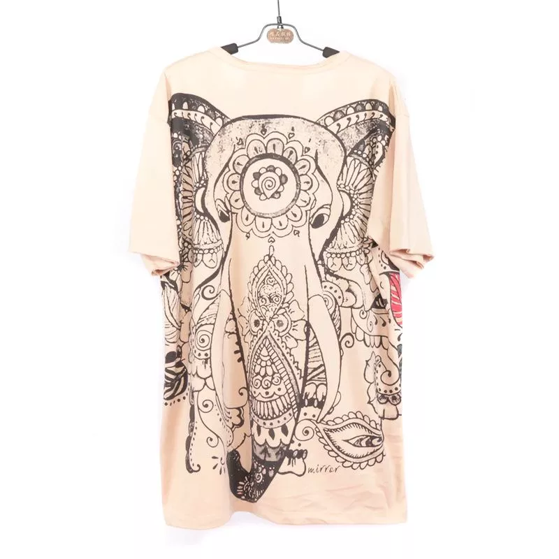"Mirror" Hippie Ganesha Elephant T-Shirt Size L