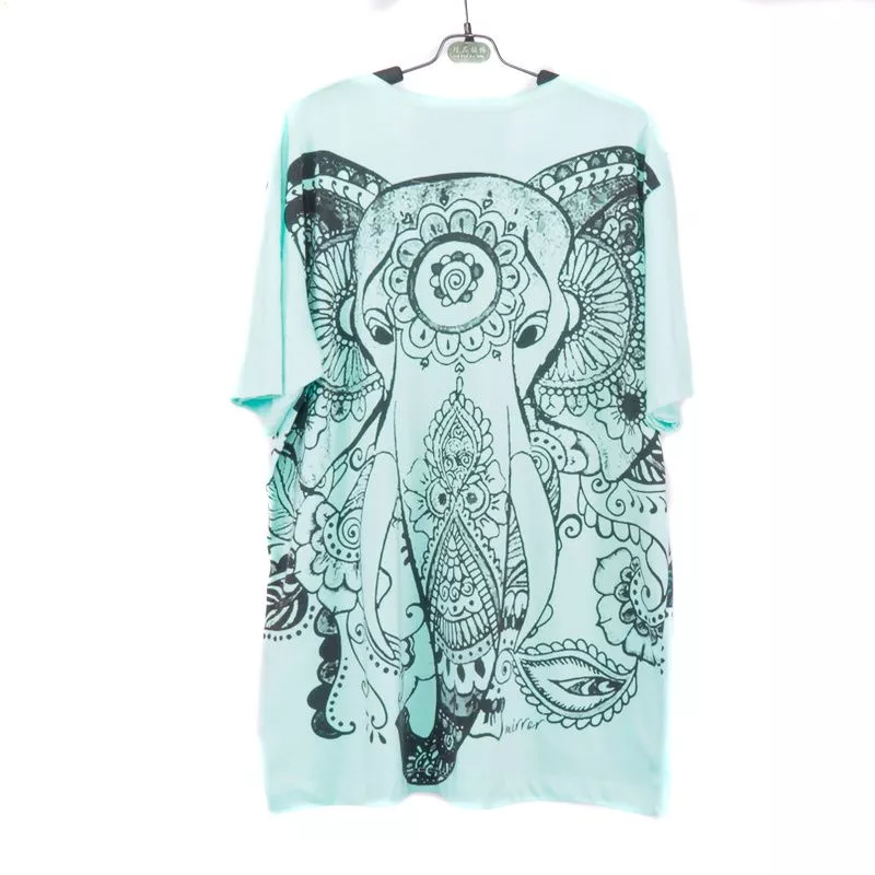 "Mirror" Hippie Ganesha Elefant T-Shirt Größe L