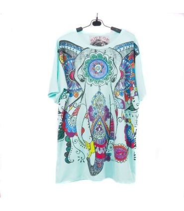T-shirt "Mirror" Hippie Ganesha Elephant Taille L