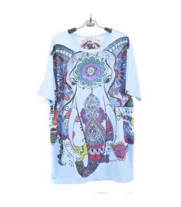 T-shirt "Mirror" Hippie Ganesha Elephant Taille L