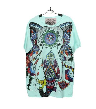 "Mirror" Ganesha Elefant T-Shirt Größe M
