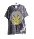 "No Time" Hemp Leaf T-Shirt Size M Stonewashed