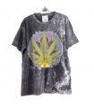 Camiseta "No Time" Hemp Leaf Size M Stonewashed