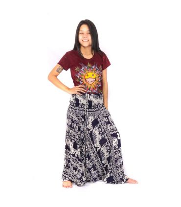 Harem pants jumpsuit for women elephants black