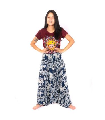 Aladinhose Jumpsuit für Frauen Elefanten blau