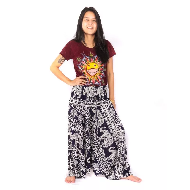 Aladinhose Jumpsuit Elefanten dunkelblau