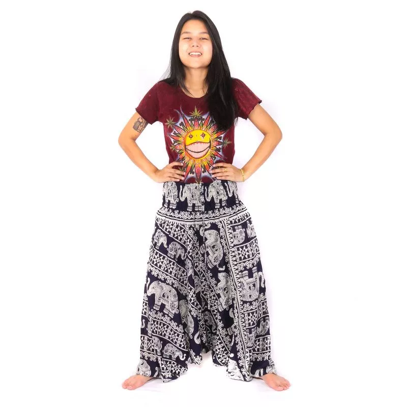 Aladinhose Jumpsuit Elefanten dunkelblau