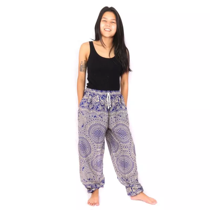 Harem pants Mandala blue