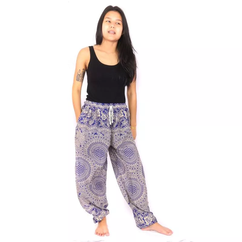 Harem pants Mandala blue