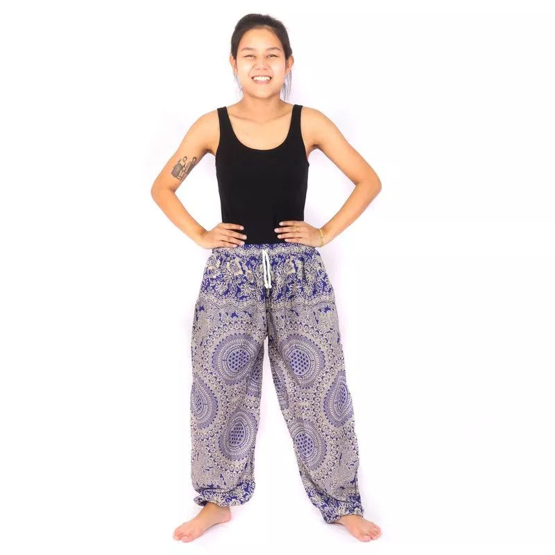 Harem pants Mandala blue