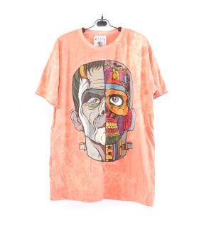 T-Shirt "No Time" Frankenstein Taille M Stonewashed