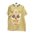 "No Time" Hemp Leaf, Skull, Lion, T-shirt Size M Stonewashed
