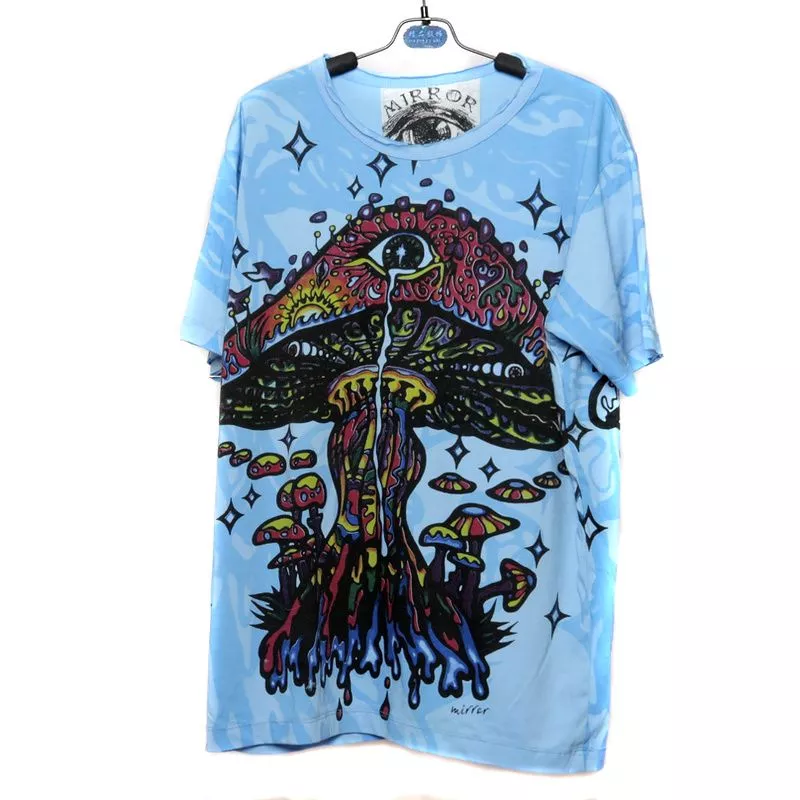 "Mirror" Psychedelic Mushrooms T-Shirt Größe M