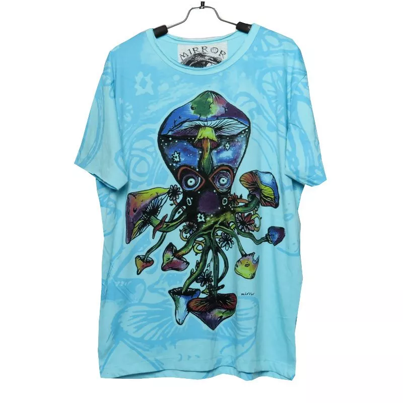 "Mirror" Tintenfisch, Krake, Pilze T-Shirt Größe M
