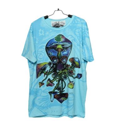 "Mirror" Squid, Octopus, Mushroom T-Shirt Size M