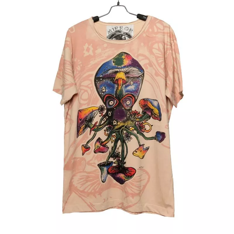 T-Shirt "Mirror" Calamar, Pieuvre, Champignon Taille M