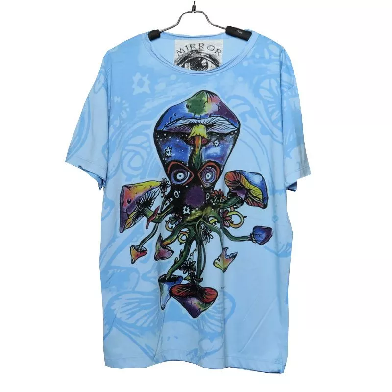 "Mirror" Tintenfisch, Krake, Pilze T-Shirt Größe M