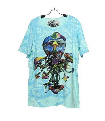 "Mirror" Squid, Octopus, Mushroom T-Shirt Size M