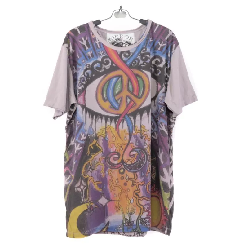 "Mirror" Hippie Ganesha Elefant T-Shirt Größe L