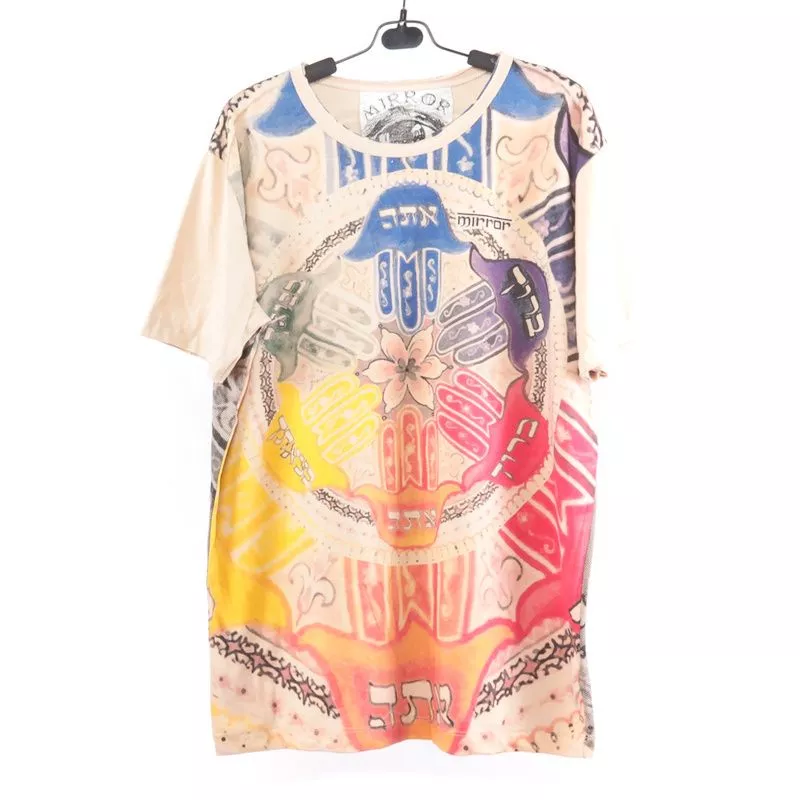 "Mirror" Hand of Fatima T-Shirt Size L