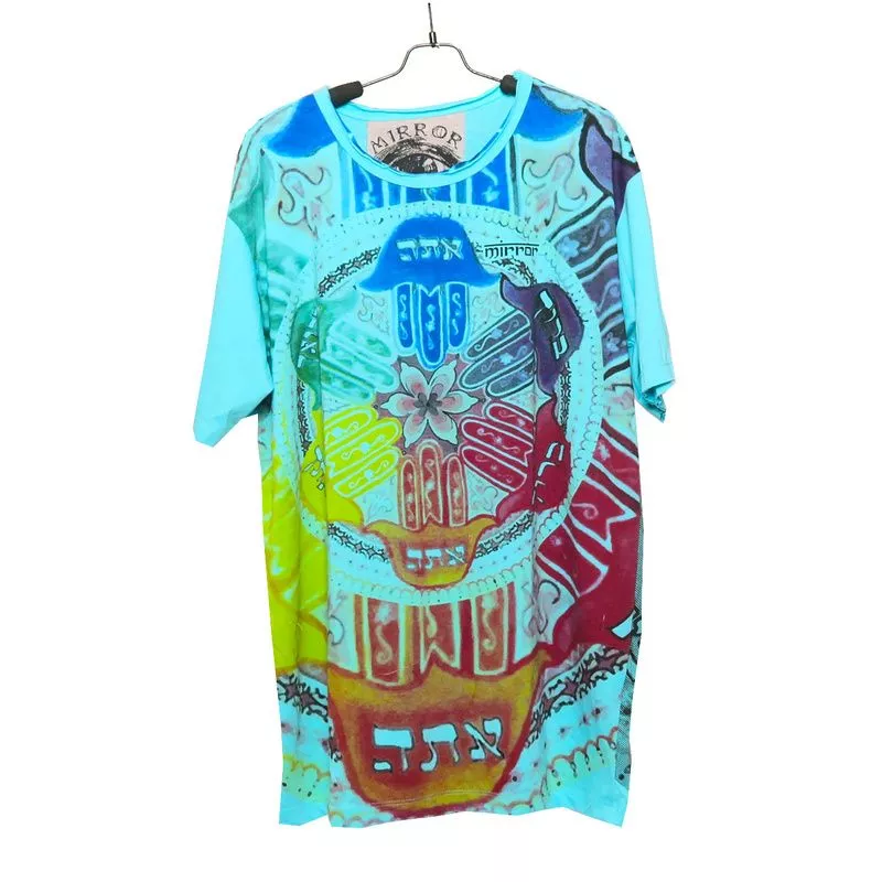 "Mirror" Hand der Fatima T-Shirt Größe L