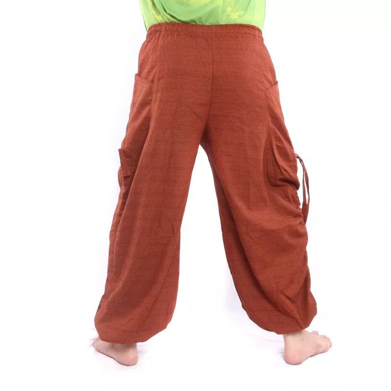 Sarouel à nouer Motif en spirale en coton lourd