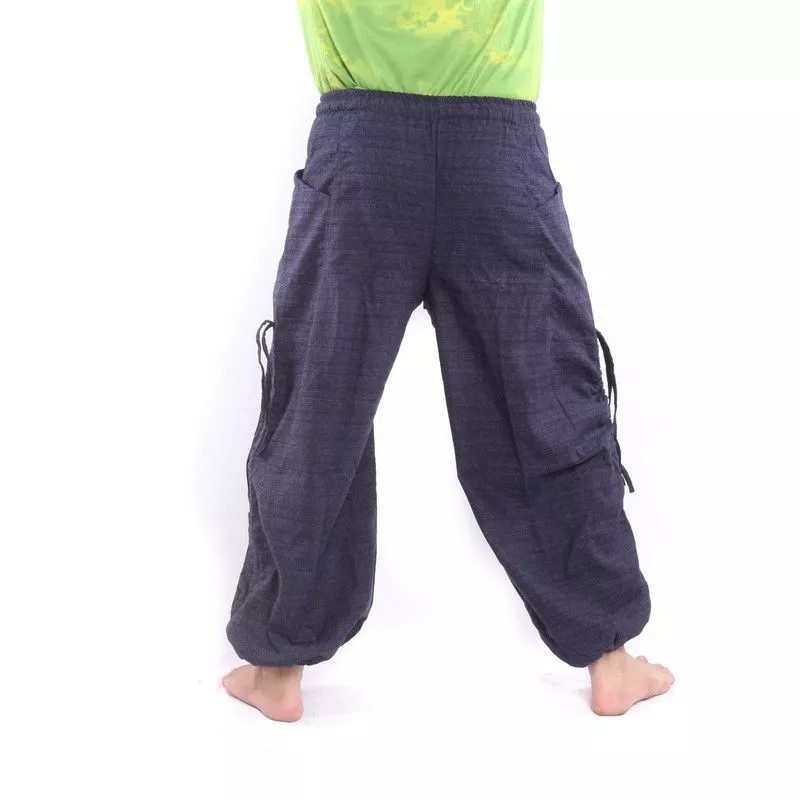 Thai hippie pants for tying Spiral design made of heavy cotton