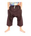 Pantalones cortos boxer de pescador tailandés - marrón