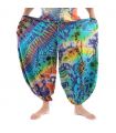 Pantalones de harén de rayón - batik