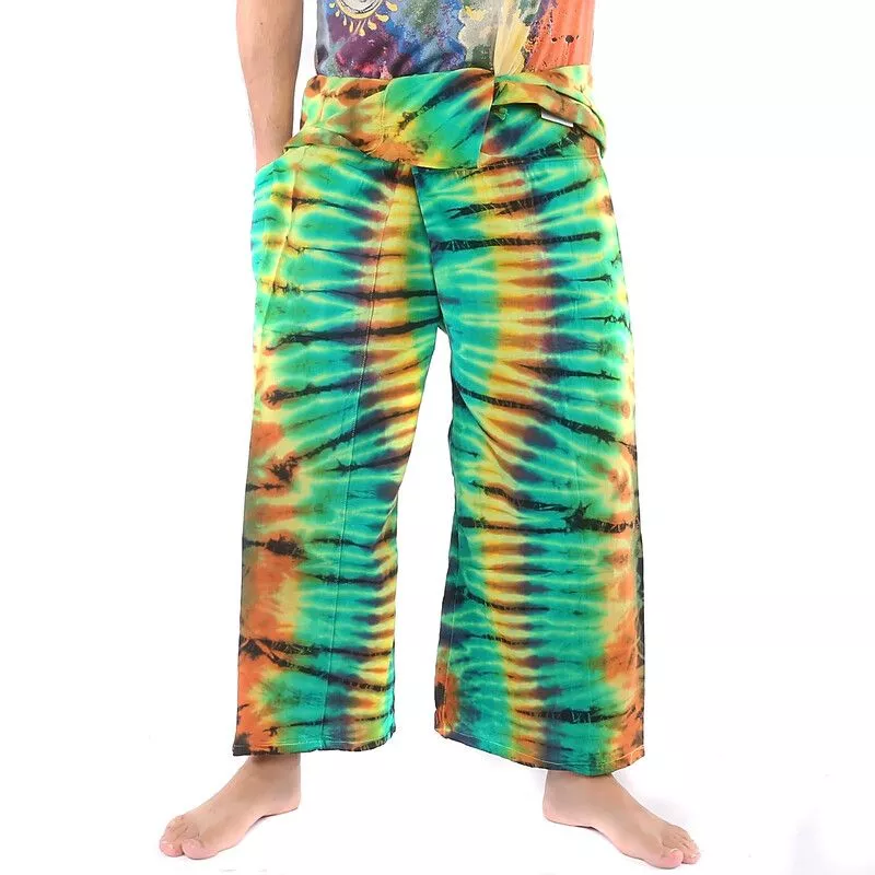 Pantalon de pêcheur thaïlandais "Mudmee" Batik