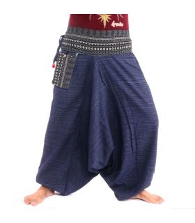 pantalon de harem traditionnel Cottonmix - bleu