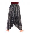 Harem pants Aztec pattern black